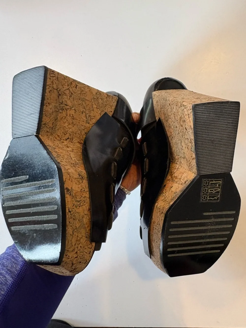 Acne Studios || Halo Wedges‎ Cork Heel Lace Up Black 39